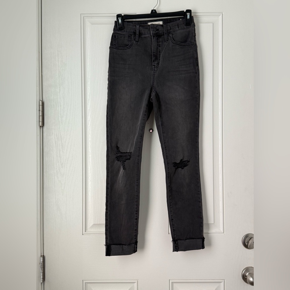 EUC Women’s Madewell Curvy High-Rise Skinny Jeans - Black Sea - Size 24